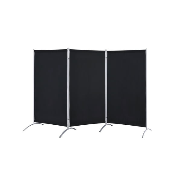 Proman Products Galaxy Indoor 3 Panel Room Divider, 71" Tall, Black