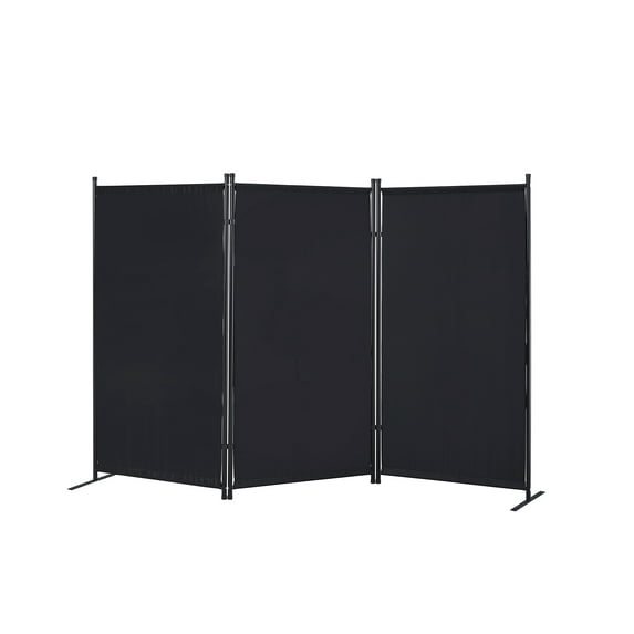Proman Products Galaxy Indoor/Outdoor 3 Panel Room Divider, 71" Tall, Black