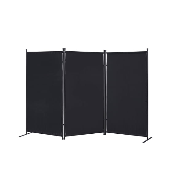 Proman Products Galaxy Indoor/Outdoor 3 Panel Room Divider, 71" Tall, Black