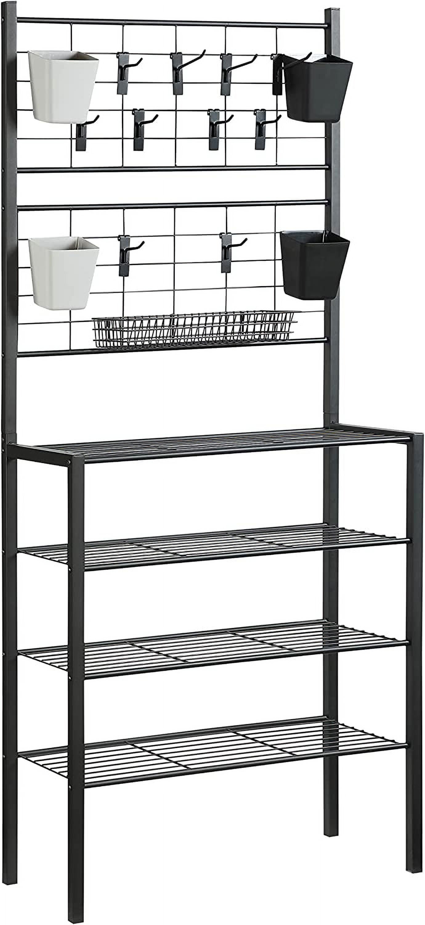 Proman Products Handyman Garage 4-Tier Storage Shelf Rack with Accessories for Garage, Kitchen, Home, Bathro0m, 30.5" W x 12" D x 66" H