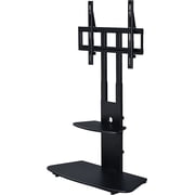 Proman Products Macro TV Stand, Adjustable Height and shelves, Black