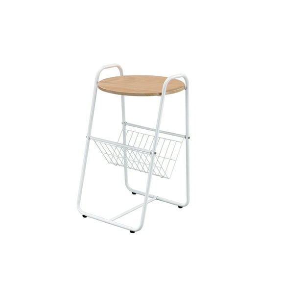 Proman Products Coto Magazine Table, White, 16" W x 15" D x 26" H