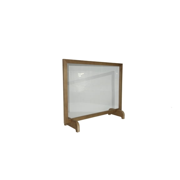 Proman Products Nova Desktop Divider (Set of 2), Plexiglass with Solid wood frame, 24" W x 21.25" H x 7.25" D