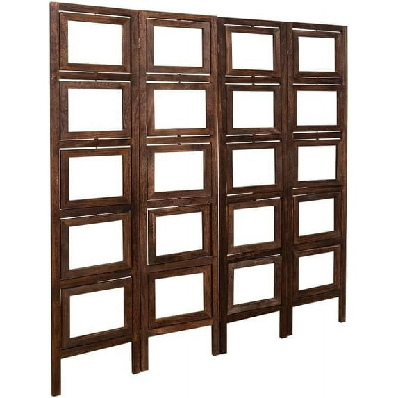 Proman Products Oscar II 4 Panel Landscape-Style Picture Frame Room Divider Partition