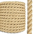 thumbnail image 1 of Promanila Rope | Synthetic Unmanila | 3 Strand Twisted | Weather-Resistant for Indoor or Outdoor Decorative Projects | 2 1/2 inch x 75 feet, 1 of 3