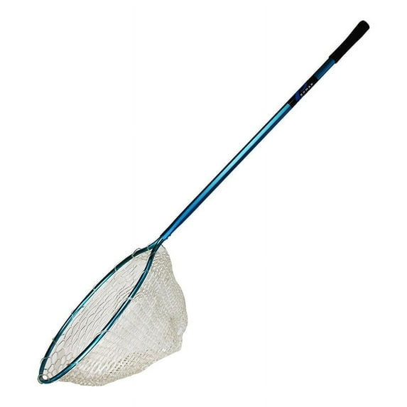 Promar Clear Blue Landing Net - 19" x 21" Frame, 36" Handle, Clear Rubber Net