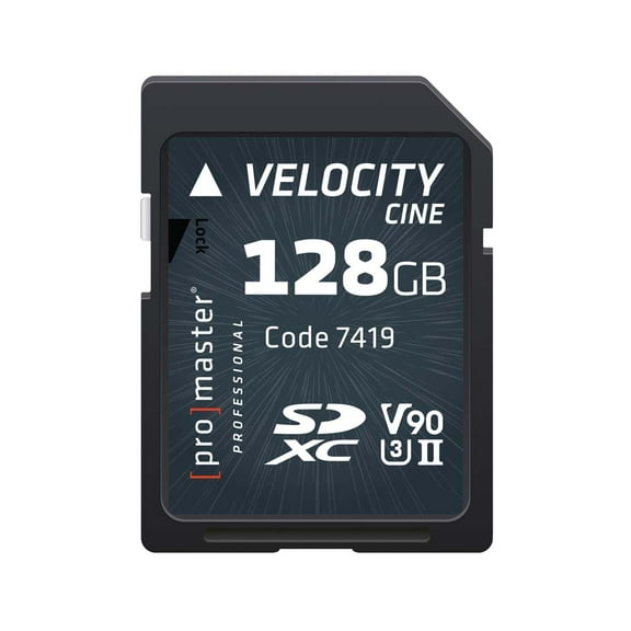 Promaster 7419 128GB SDHC 2000X Velocity Cine V90 Memory Card