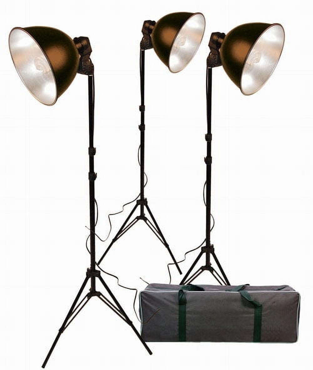 Reflextor Light Promaster Basic 3 Light Reflector Kit with Fluorescent Lamp and Deluxe ...