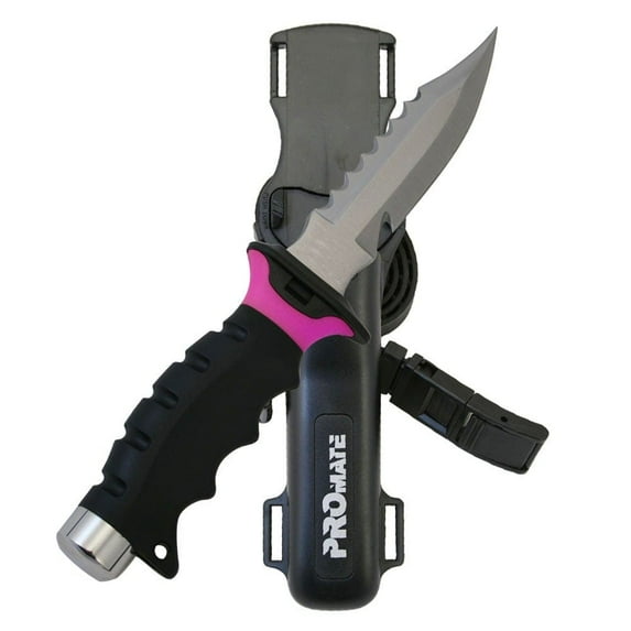 Promate Barracuda Sharp Tip Scuba Diving Knife (5" Blade) - KF510