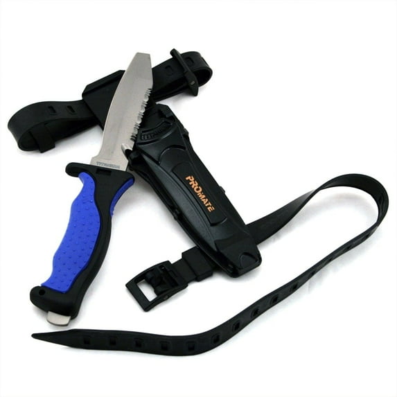 Promate Blunt Tip Titanium Scuba Diving Knife (4 3/8" Blade) - KF595