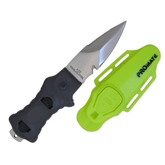 Promate Point Tip Scuba Dive BC Knife (3" Blade) - KF210P-Yellow