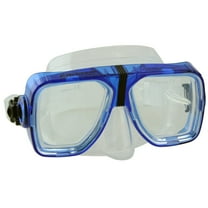 Promate Scope Prescription Dive Mask for Scuba Diving and Snorkeling|Blue-3.5