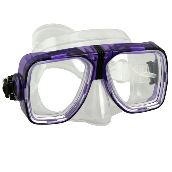 Promate Scope Prescription Dive Mask for Scuba Diving and Snorkeling, Purple-8.5
