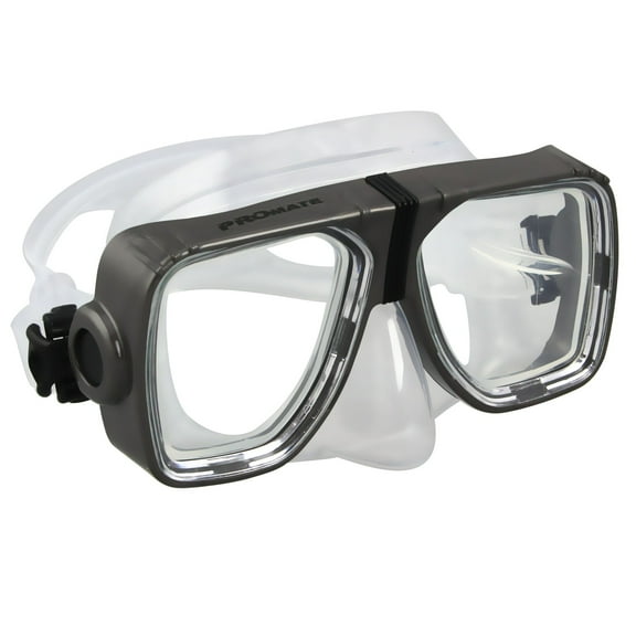 Promate Scope Prescription Dive Mask for Scuba Diving and Snorkeling, Titanium-5.5