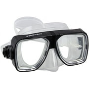 Promate Scope Prescription Scuba Diving Snorkeling Mask with Progressive Gauge Reader, Black, BI+4.0