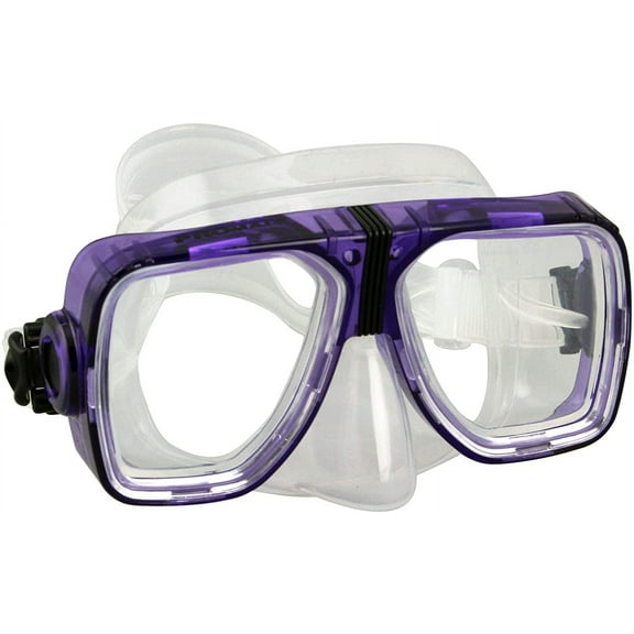 Promate Scope Prescription Scuba Diving Snorkeling Mask with Progressive Gauge Reader, tPurple, BI+2.5