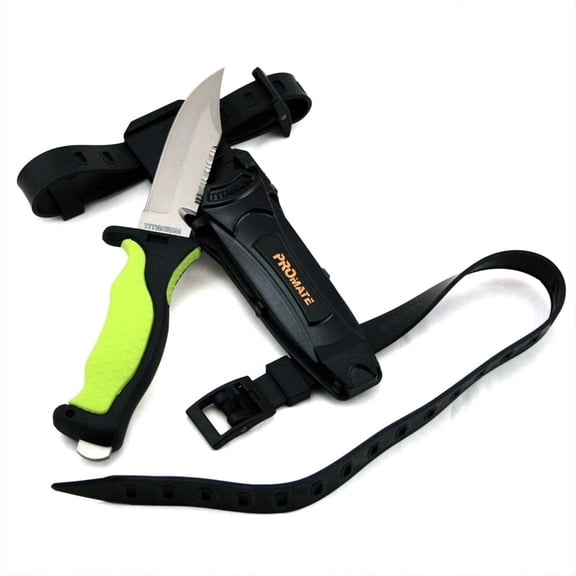 Promate Sharp Tip Titanium Scuba Diving Knife (4 3/8" Blade) - KF593