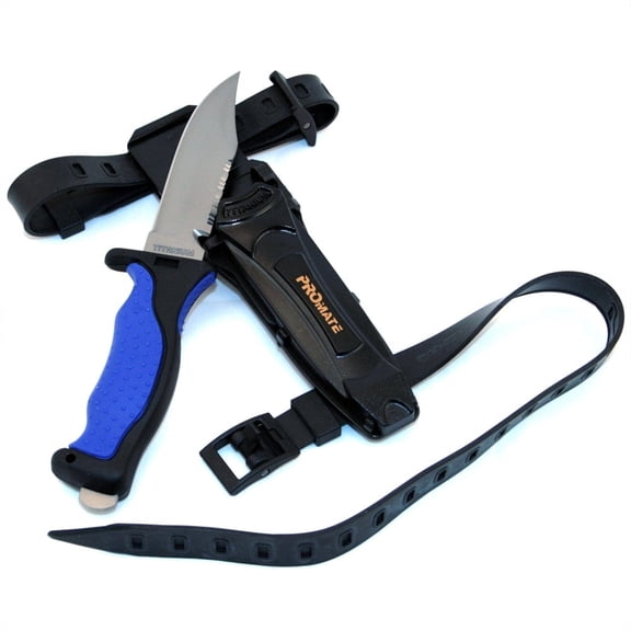 Promate Sharp Tip Titanium Scuba Diving Knife (4 3/8" Blade) - KF593