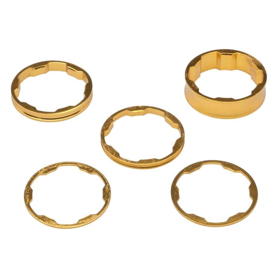 Promax 1-1/8" Stem Spacer Kit 10-5-3-1mm Spacers Gold