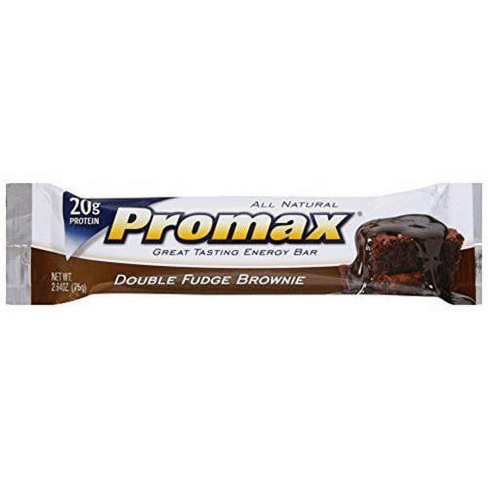 Promax Double Fudge Brownie Energy Bar, 2.64 oz., (Pack of 12