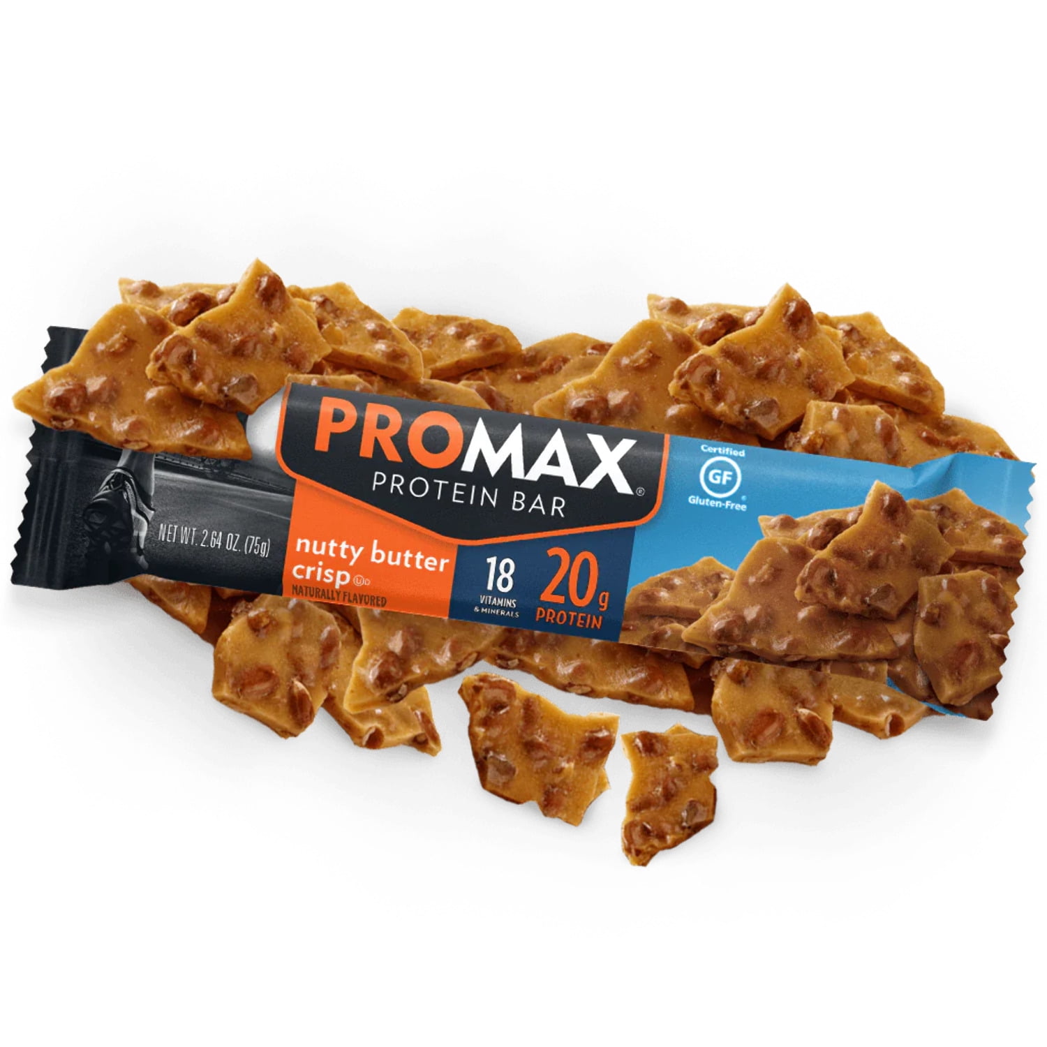 Promax Protein Bar, Nutty Butter Crisp, 20g Protein, 12 Ct
