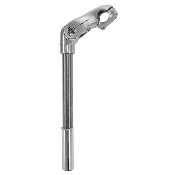 Promax XL 1" Adj OEM Silver Stem, Diameter: 25.4mm, Length: 85mm, Steerer: 22.2mm with 25.4mm adapter, Silver