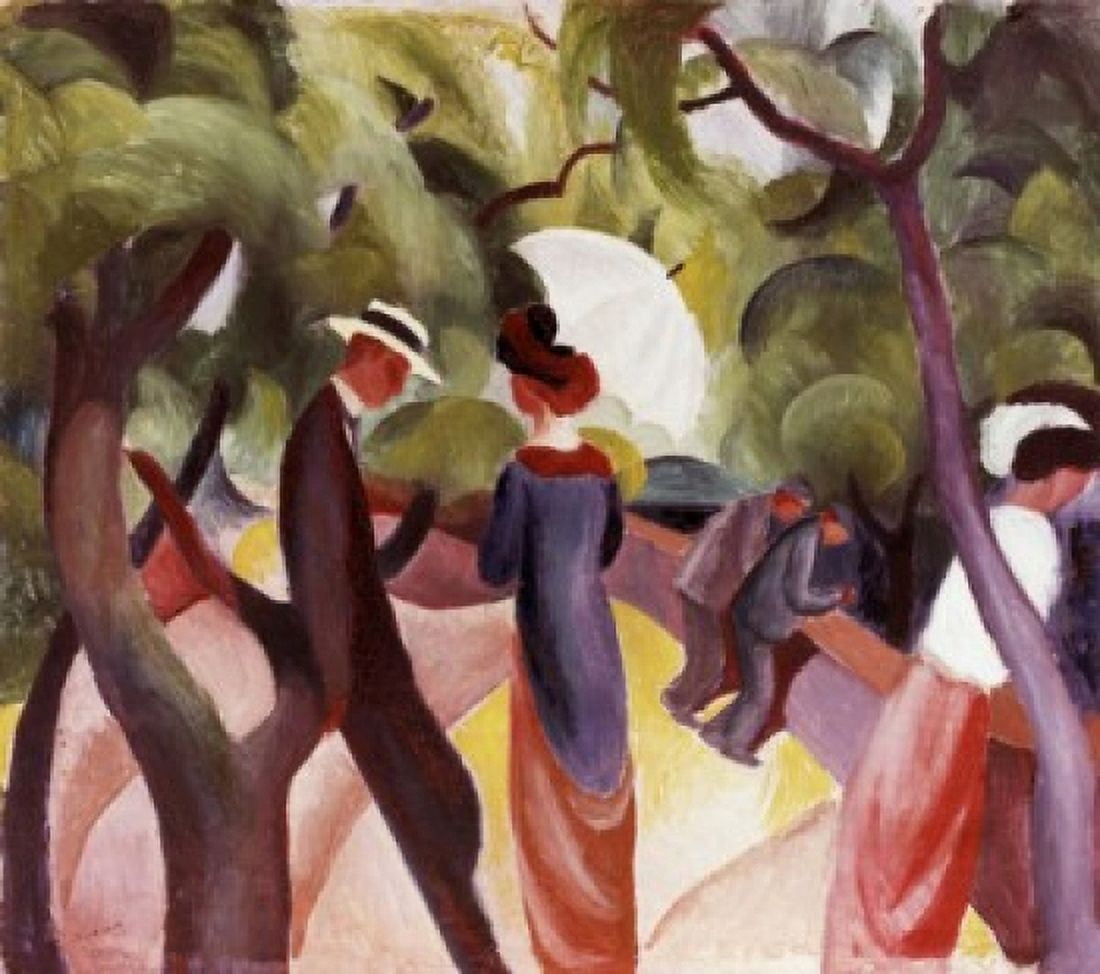 Promenade 1913 August Macke (1887-1914 German) Oil on canvas Canvas Art - August Macke (18 x 24)