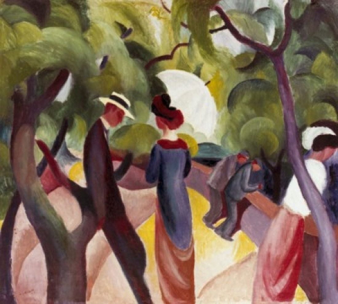 Promenade 1913 August Macke (1887-1914 German) Oil on canvas Canvas Art - August Macke (24 x 36)