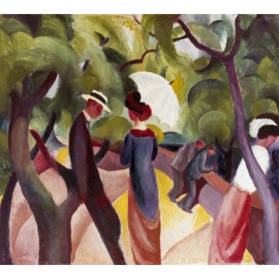 Promenade 1913 August Macke (1887-1914 German) Oil on canvas Canvas Art - August Macke (24 x 36)