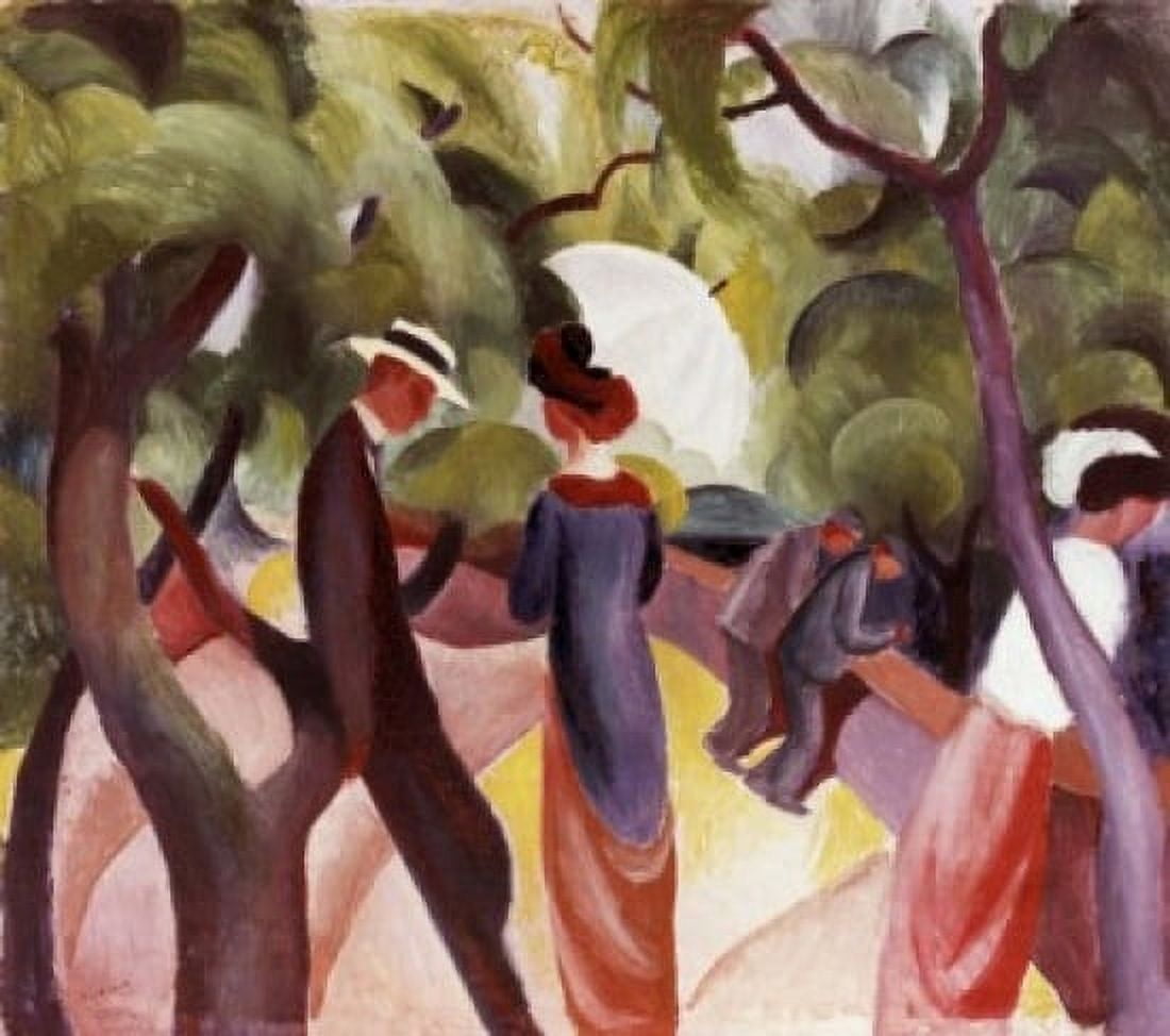 Promenade 1913 August Macke (1887-1914 German) Oil on canvas Canvas Art - August Macke (24 x 36)