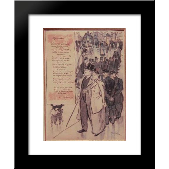 Promenade 20x24 Framed Art Print by Theophile Steinlen
