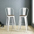 thumbnail image 1 of Promenade Bar Stool Metal Set of 2 White, 1 of 5