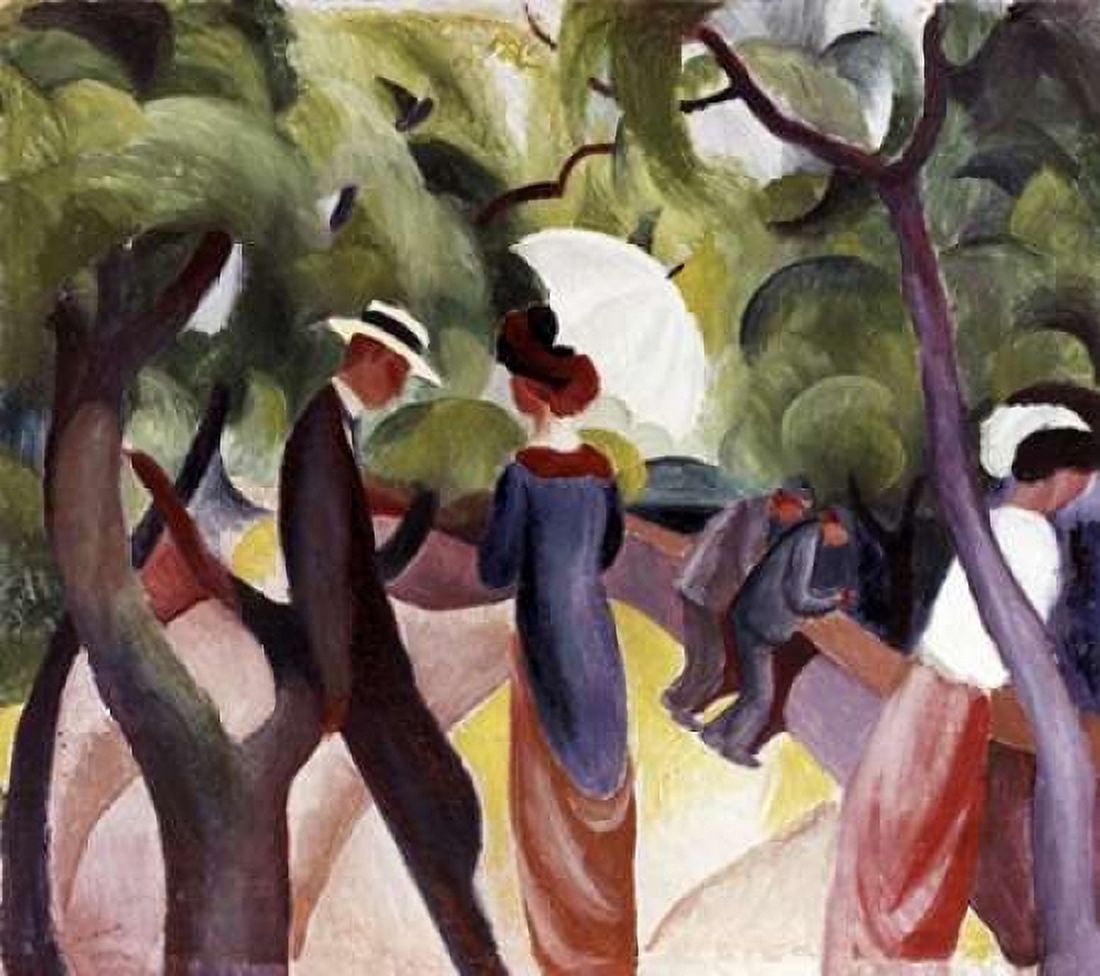 Promenade Canvas Art - August Macke (24 x 24)
