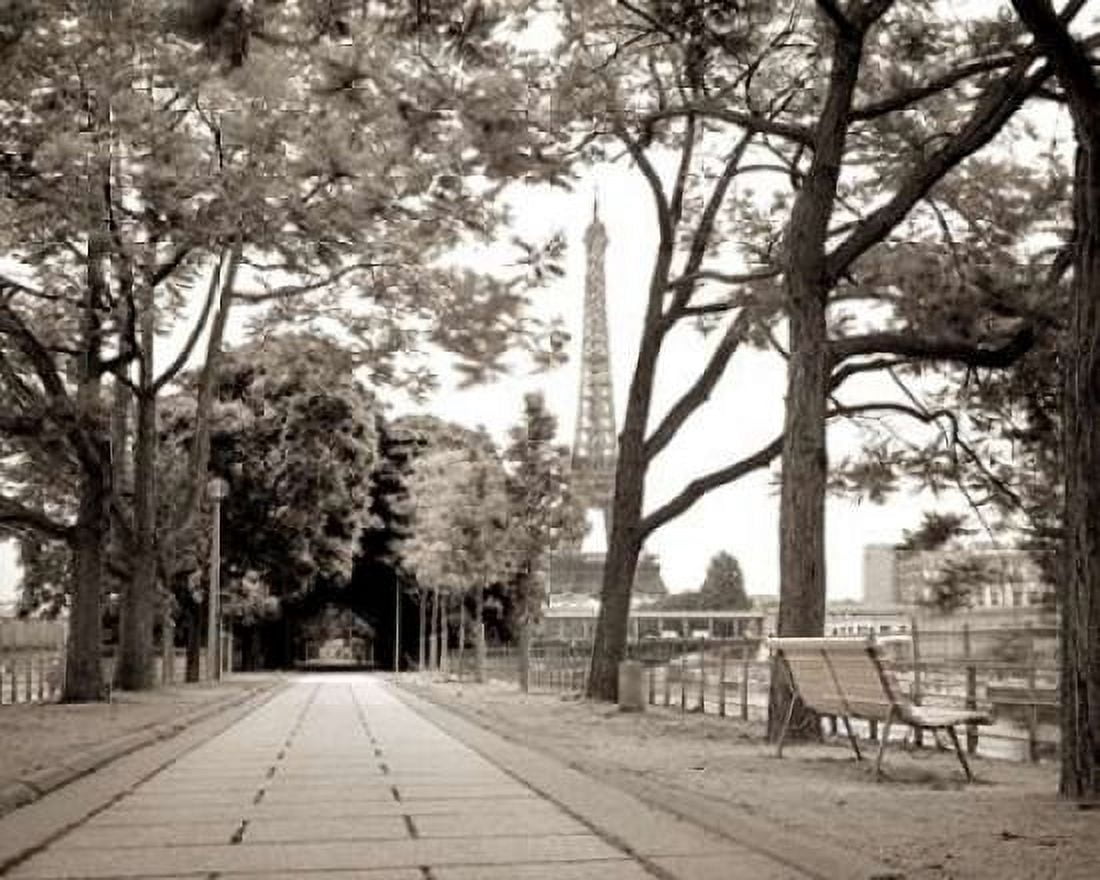 Promenade et Tour Eiffel Canvas Art - Alan Blaustein (24 x 30)