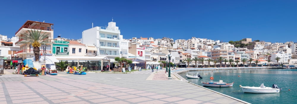 Promenade on seaside Sitia Lasithi Crete Greece Canvas Art - Panoramic Images (36 x 12)