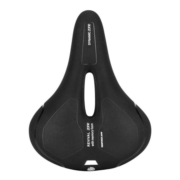Promend Shockproof Bicycle Saddle Memory Foam Cushion PU Leather Surface Silica Filled Gel Comfortable Cycling for Seat