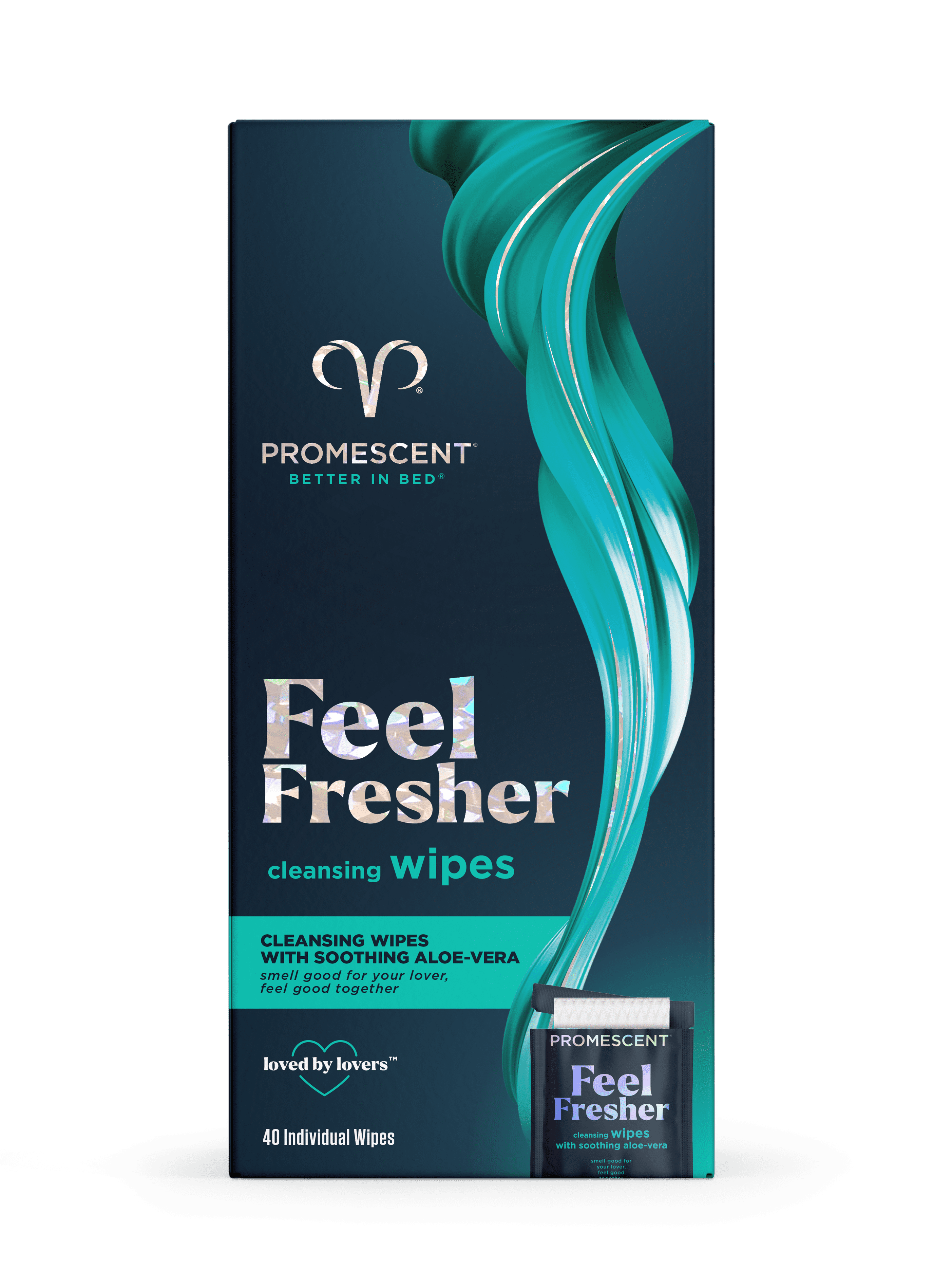 Promescent Flushable Wipes for Adults, Individually Wrapped with Aloe Vera, PH Balanced (40 Count)