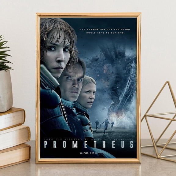 Prometheus Classic Movie Poster, Retro Sci Fi Film Wall Art Print