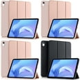 thumbnail image 1 of Pre-Owned JNZOLIJ Stylish Protective and Durable Soft Silicone Trifold Flip Smart Cover for Tablet Case - Compatible with 9.7 10.2 10.9 inch models of 5th 6th 7th 8th 9th and 10th Generation T, 1 of 3