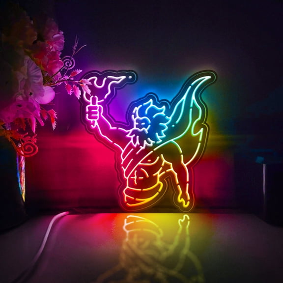 Prometheus Led Light Box, Dimmable Neon-Like Light Signs USB Power for Wall Decor Bedroom Decoration, Color Flow Effect (WxH) 6"x6"