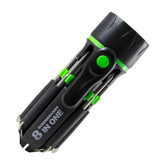 Promier DB8-8IN1 5.5 x 1.75 in. LED Flashlight & Screwdriver Combo
