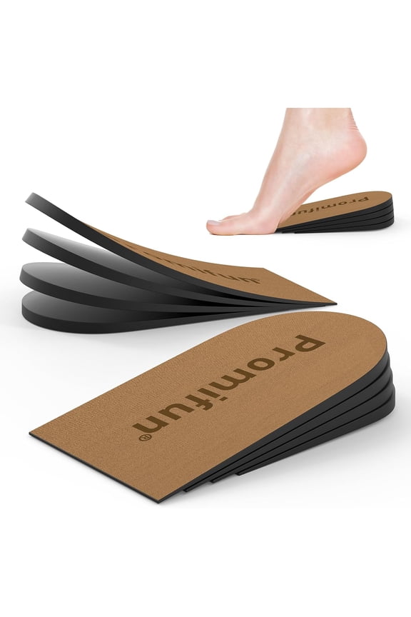Adjustable Heel Lifts Inserts Heel Pain Relief Shoe Inserts for Achilles Tendonitis Plantar Fasciitis Height Increase Inserts,2Packs,Size L,Brown