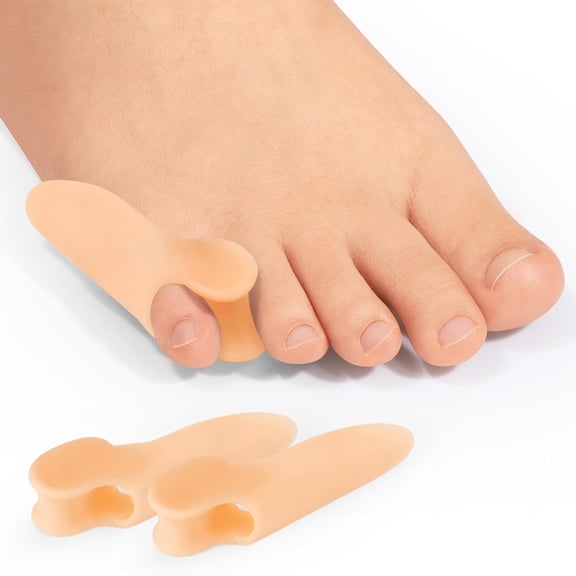 Promifun Bunion Cushion Protector Bunion Corrector Pads Toe Separator for Pinky Toe Calluses Corns Pain Relief,14 Pack,Beige