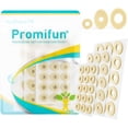 thumbnail image 1 of Promifun Corn Cushions Toes Feet Relief Pain Callus Cushions Foam Padding Self-Stick Adhesive Pads Friction Protection 90 Count,Multi-Size,Beige, 1 of 9