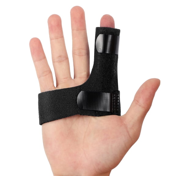 Promifun Finger Braces, Trigger Finger Splints for Straightening, Broken Finger Straighteners Provide Support and Relieve Pain - Black