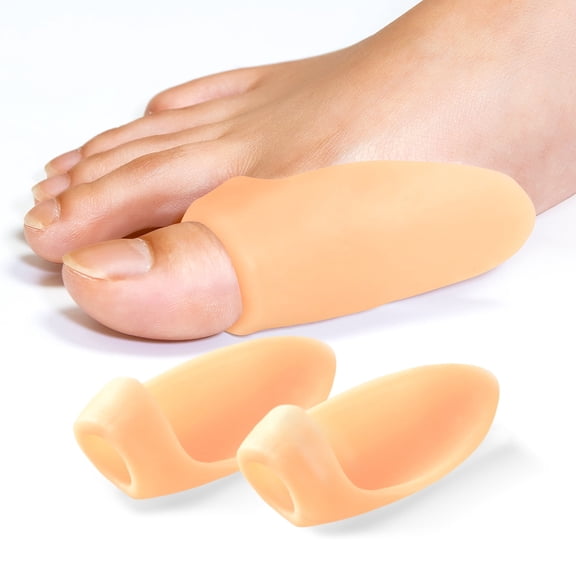 Promifun Gel Bunion Protector Shield, 10 Pack of Bunion Pads and Cushions, Bunion Guard for Big Toe, Relieve Foot Pain from Friction, Rubbing and Pressure - Beige