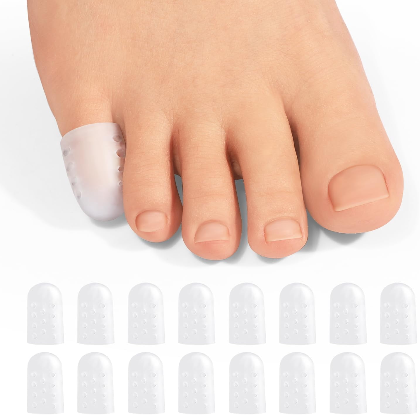 Promifun Gel Pinky Toe Caps, 16 Pack Toe Protectors for Women, Silicone ...