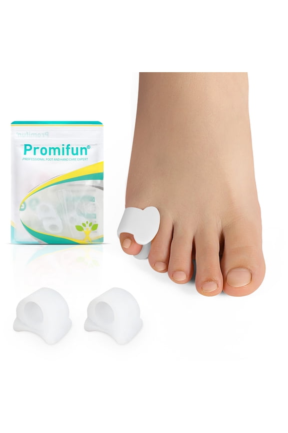 Gel Toe Separators Bunions Overlapping Toe Corrector and Spacer Big Toes Alignment,12 Pack,White
