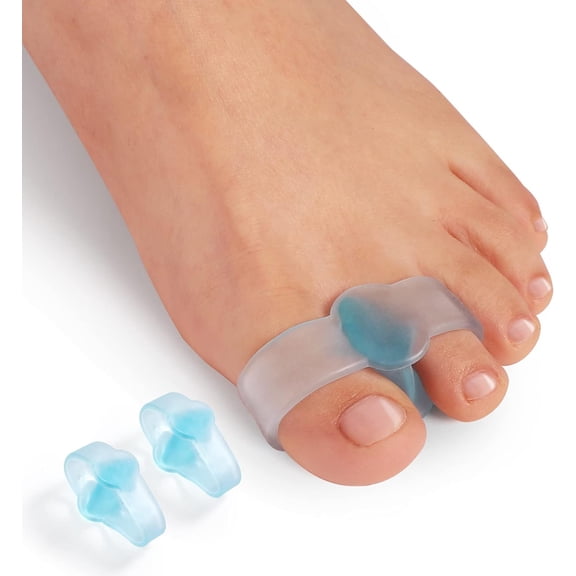 Promifun Gel Toe Separators Corrector Big Toe Spacer Bunion Pain Relief Overlapping Toe 10 Pack,Blue