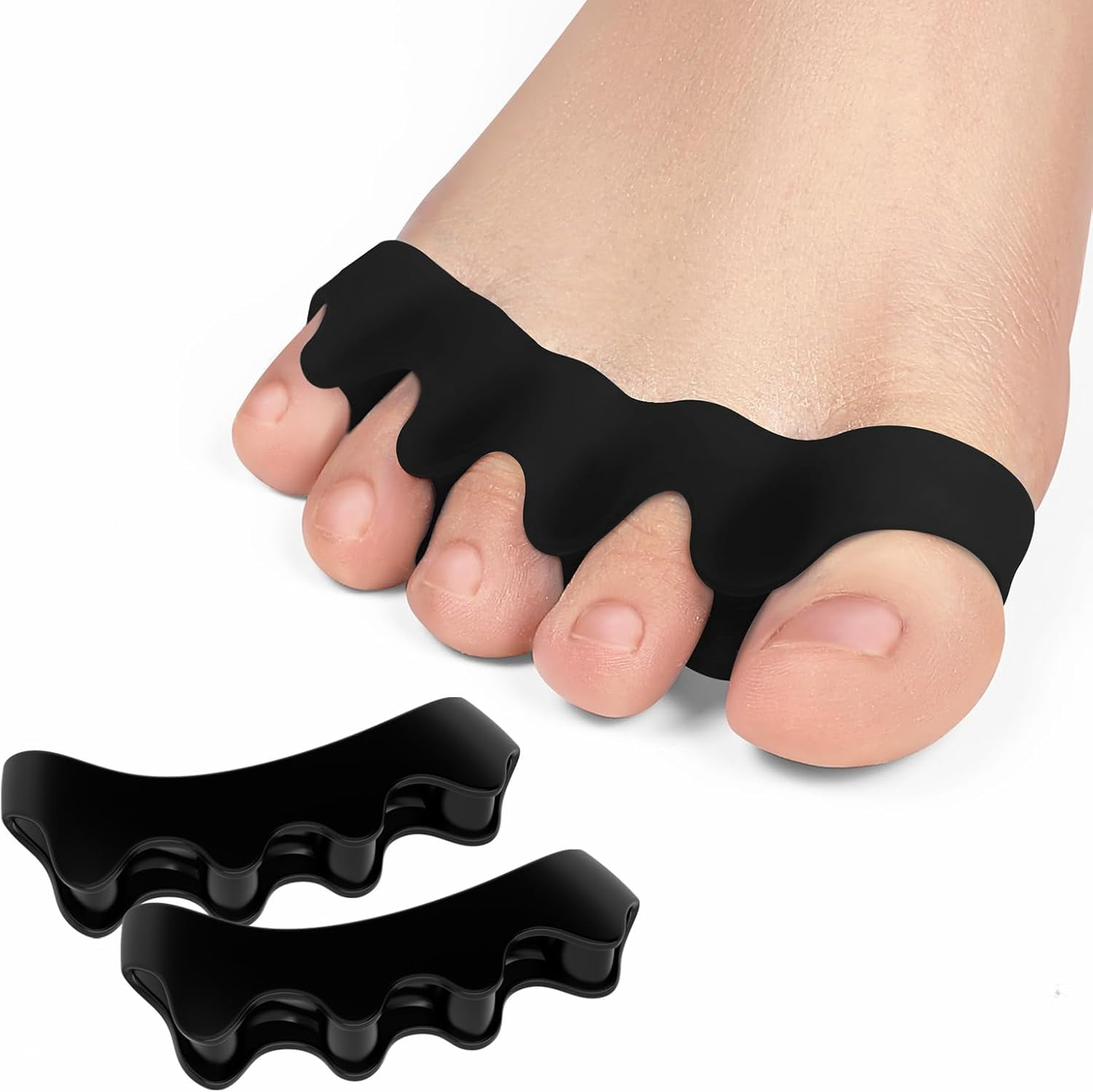 Promifun Gel Toe Separators Toe Alignment Silicone Toe Spacers Bunions ...